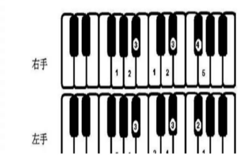 电子琴指法口诀 示意图,电子琴指法练习简谱图6