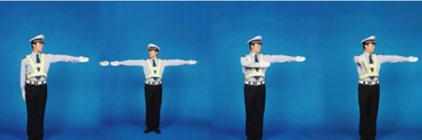 交警手势指挥视频,交警8种手势图巧记方法一只手图4