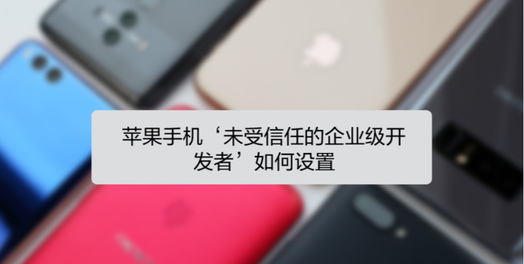 未受信任的企业级开发者怎么设置苹果