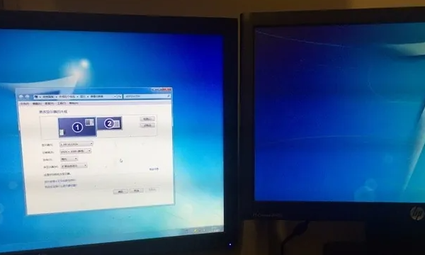 一台主机两个显示器,一台主机连接2个显示器怎么设置win7图9