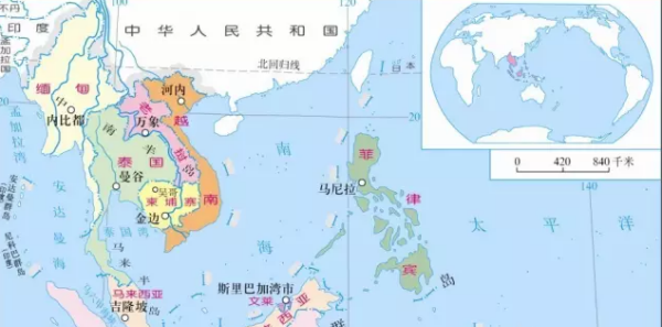 柬埔寨在哪个地方,柬埔寨在中国的哪个方向地图图1