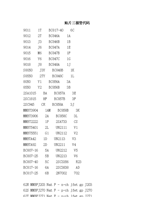 贴片三极管2300是什么元件用什么元件代换