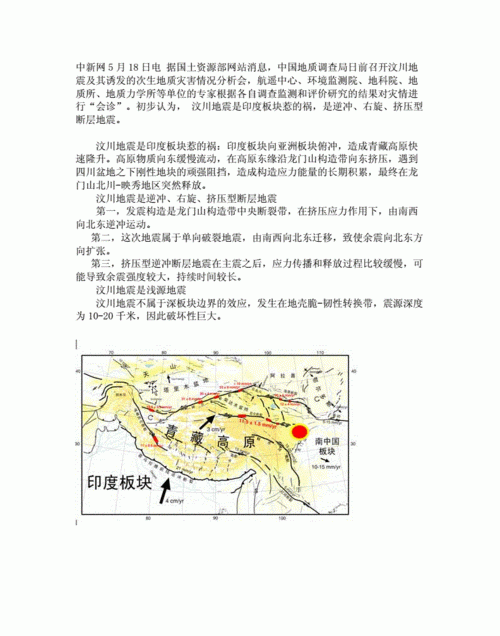 我国汶川大地震发生的原因是什么