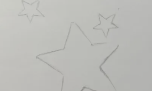 五角星的画法 简笔画,简笔画画繁星的书皮图8