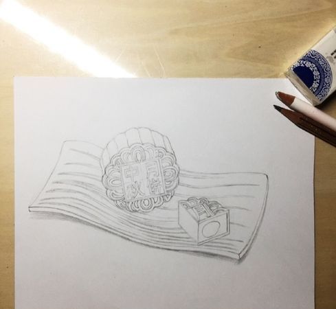 月饼怎么画立体感3D