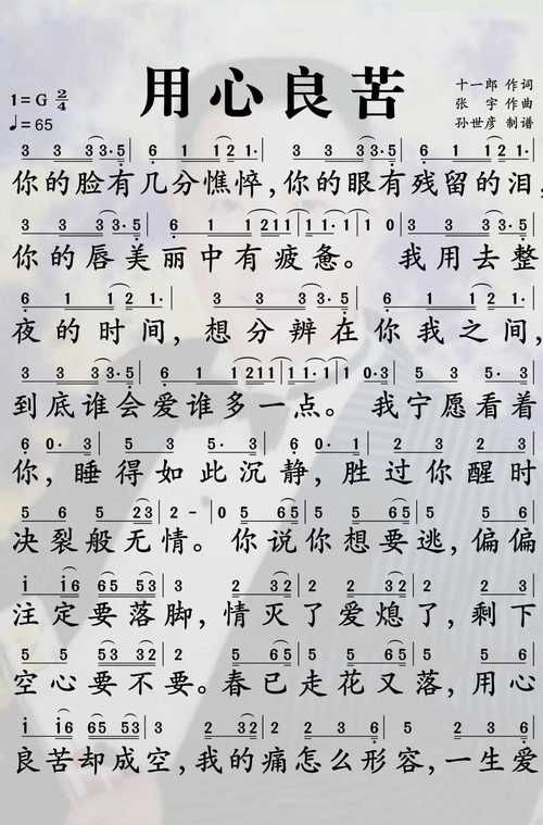 用心良苦歌词表达什么意思说说