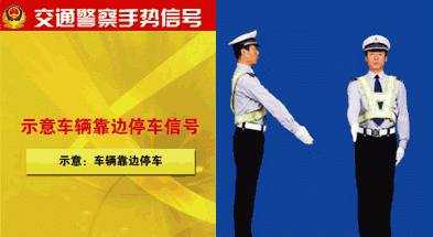 变道信号的警察手势,交警手势大全及解释图14