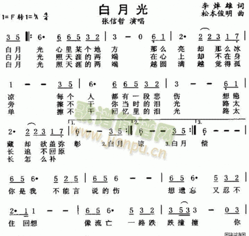 《白月光》的歌词